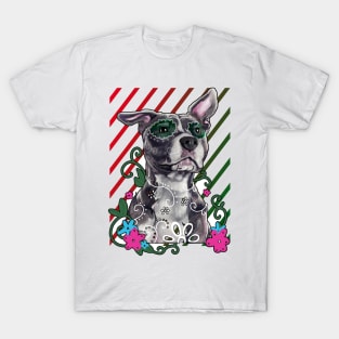 Floral bulldog T-Shirt